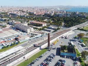 Halkalı - Sirkeci Tren Hattı inşaatında son durum havadan görüntülendi