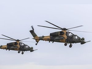 ATAK helikopterleri Afrin'i vuruyor