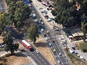 Muğla'da trafik kontrolü havadan gerçekleşiyor