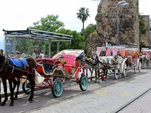 Kuşadası'nda faytonlar kaldırıldı