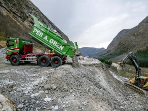 Allison şanzıman donanımlı Scania 6x6 G500, Norveç'teki damperli kamyonların yerini alıyor