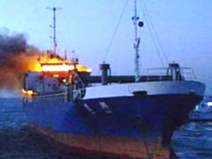 Hazar Denizi'nde SOCAR'a ait gemide patlama meydana geldi