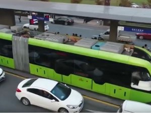 Çin’de sürücüsüz ve raysız tramvay seferlere başlıyor