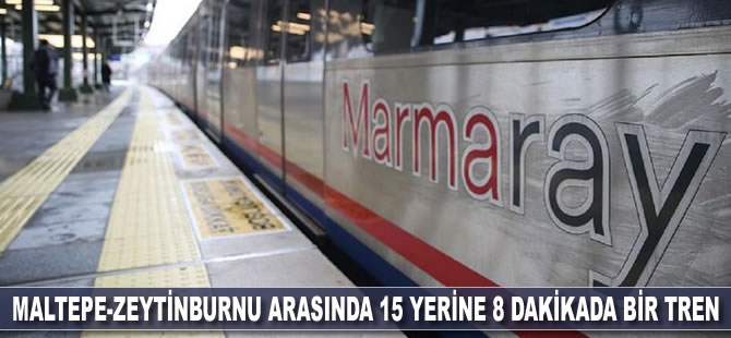 Maltepe-Zeytinburnu arasında 15 yerine 8 dakikada bir tren