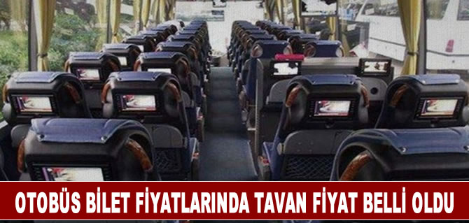 Otobüs bilet fiyatlarında tavan fiyat belli oldu