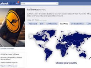 Facebook üzerinden Lufthansa erişimi