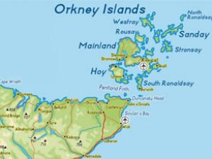 Orkney Adaları için yüzen konteynır limanı