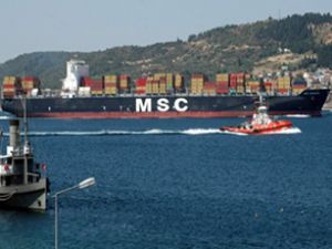 MSC Susanna gemisi Çanakkale'den geçti