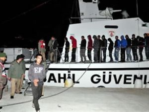 Datça açıklarında 116 mülteci yakalandı