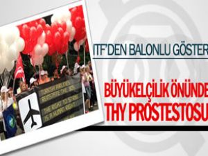 Türk Hava Yollarına balonlu gösteri yapıldı