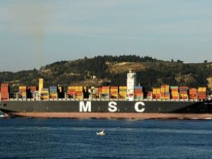 MSC Taranto, Çanakkale Boğazı'ndan geçti