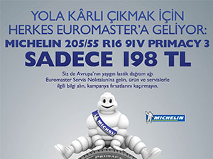 Euromaster'den, Michelin lastiklerde kampanya