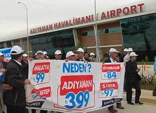 Adıyaman'da uçak bileti fiyatlarına protesto