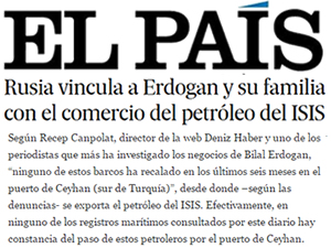 İspanyol El Pais Gazetesi Rusya'nın suçlamalarına, DenizHaber'i kaynak göstererek manşete taşıdı