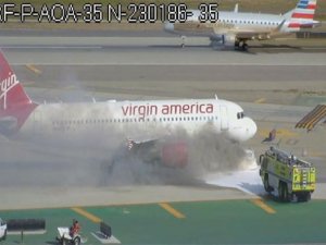 Yolcu uçağında yangın paniği