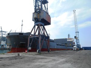 Hopaport 'a TANAP için 16 gemi ile 2 bin 603 boru taşındı