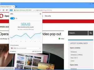 Opera tarayıcısı yerleşik VPN desteği ile yayınlandı