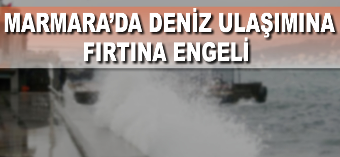 Fırtına Marmara Bölgesi'nde deniz ulaşımını esir aldı