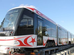 Samsun'un ikinci yerli tramvayı da raylarla buluştu