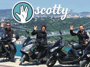 Scotty, paylaşım rekabetine motosikletle dahil oldu
